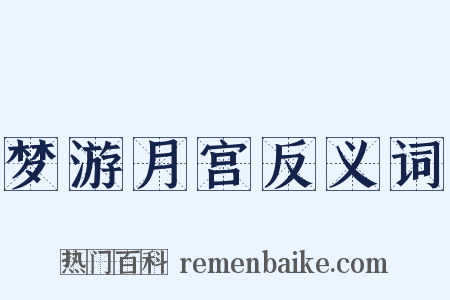 梦游月宫反义词是什么意思的图片
